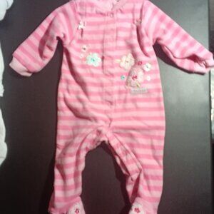 Child of mine by Carter's 3-6M sleepwear pink stripes